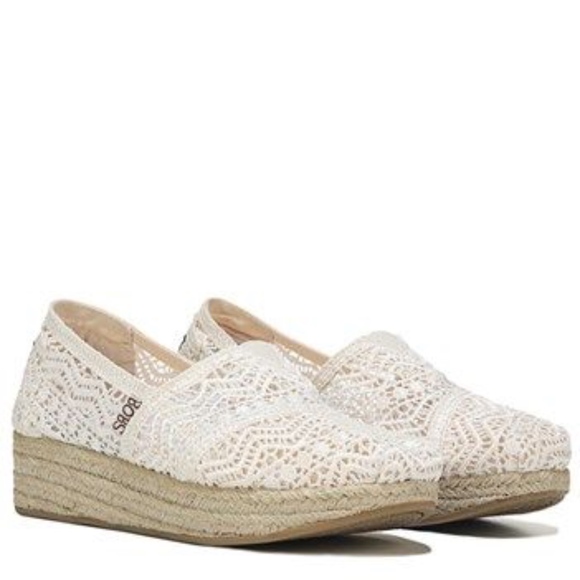 bobs from skechers wedge espadrille memory foam